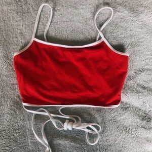 WORN ONCE TIE CROP TOP